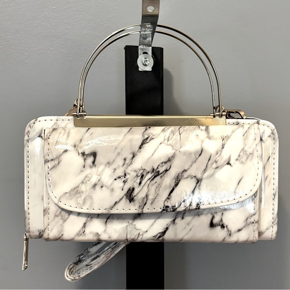 Marble Pattern Wallet Crossbody Clutch / New